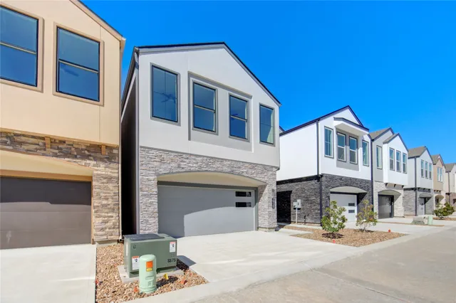 a front view of a building with street