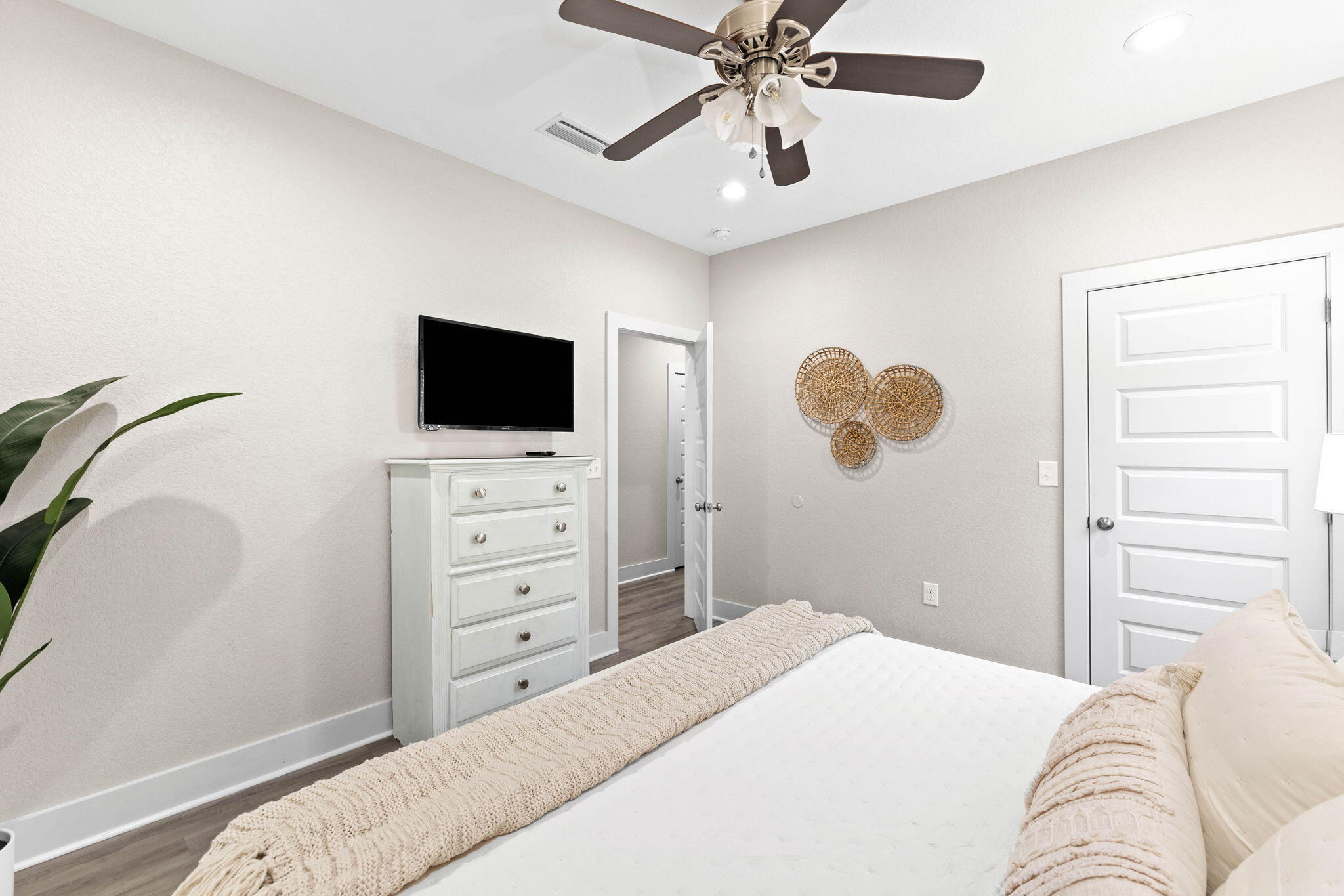 22 Mobile Street Miramar Beach, FL 32550 - Photo 35 of 55 a bedroom with a bed and a flat screen tv