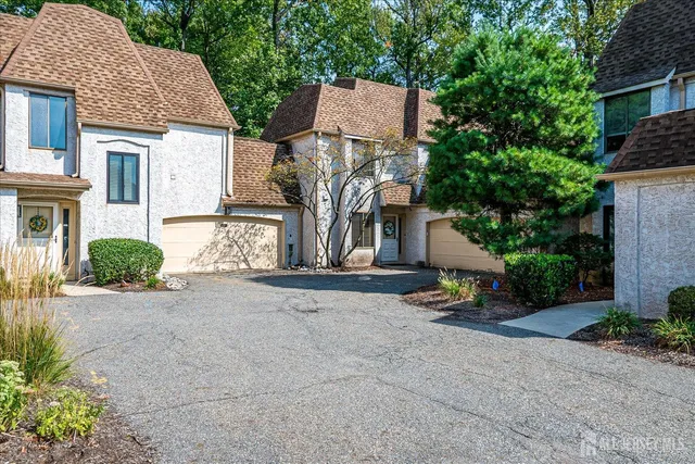 a view of a street with houses