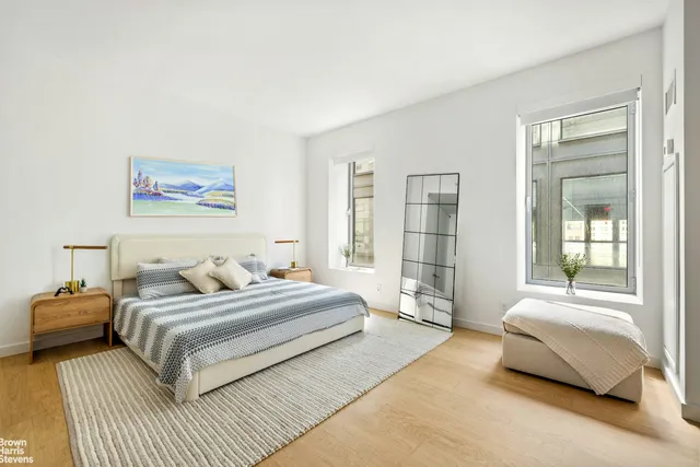 a view of kitchen with wooden floor
