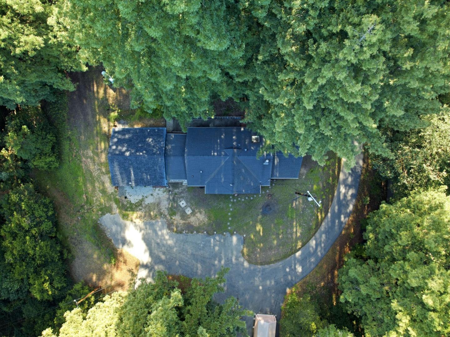 1460 Tucker Road Scotts Valley, CA 95066 - Photo 23 of 32 an aerial view of residential house with outdoor space and trees all around