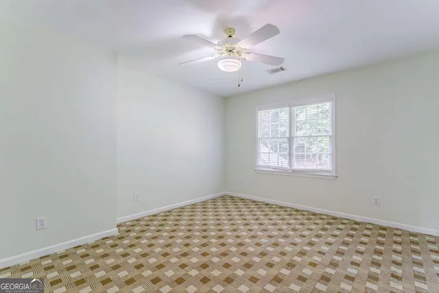 a view of a bunch of trees in a field