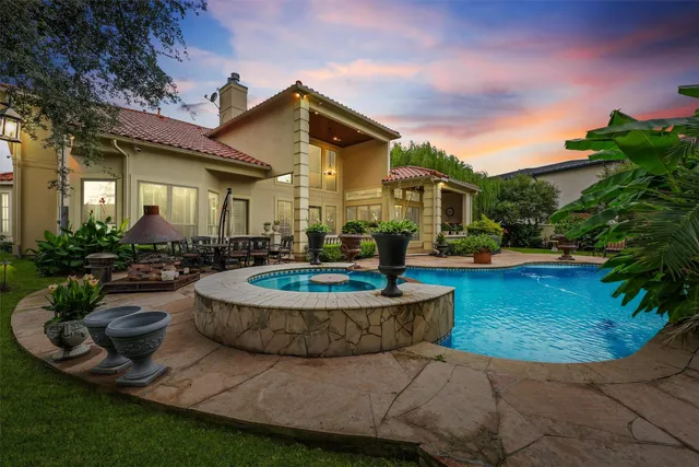 a view of a chairs in a patio