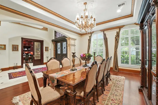 a view of a chairs and tables in patio