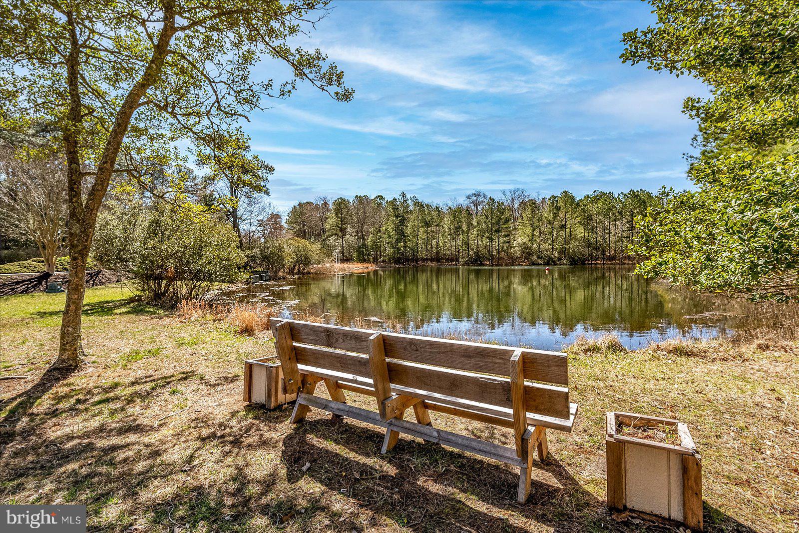 30381 Crowley Drive, Unit 313 Ocean View, DE 19970 - Photo 39 of 47 a lake view with a bench and trees