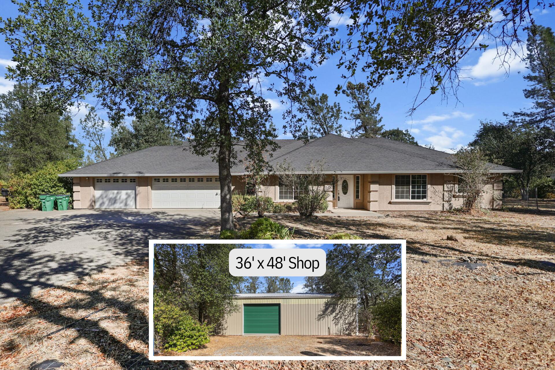 front view of a house with a tree