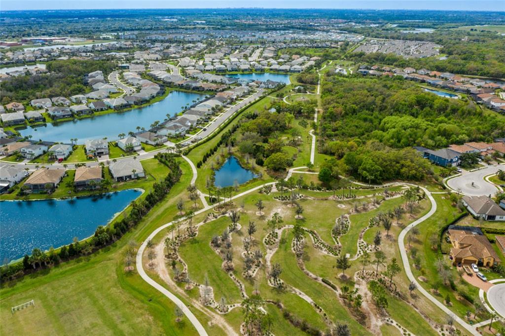 12106 Perennial Place Lakewood Ranch, FL 34211 - Photo 42 of 66 an aerial view of residential houses with outdoor space