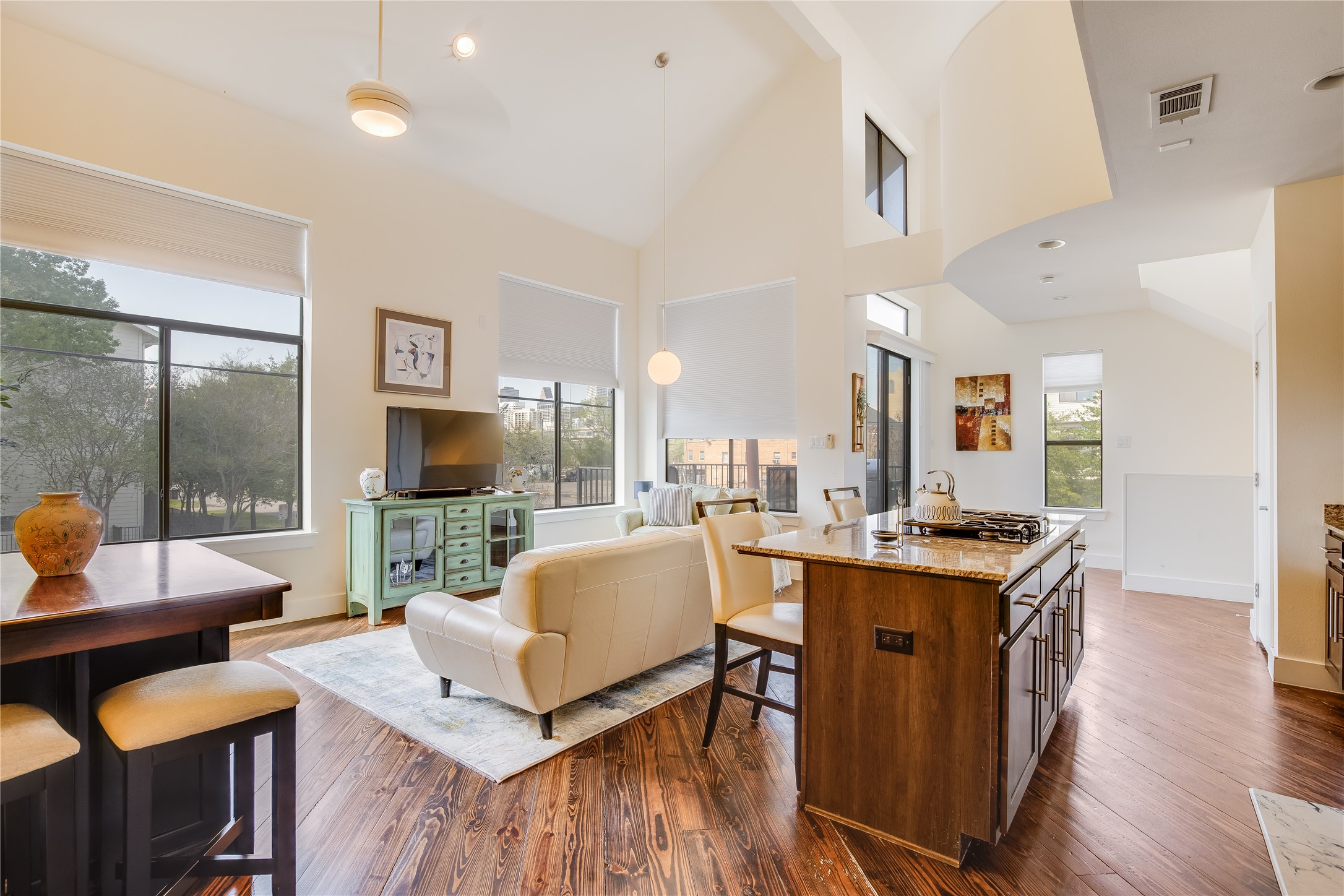 2205 Bastrop Street Houston, TX 77003 - Photo 15 of 31 a living room with furniture flat screen tv and a large window