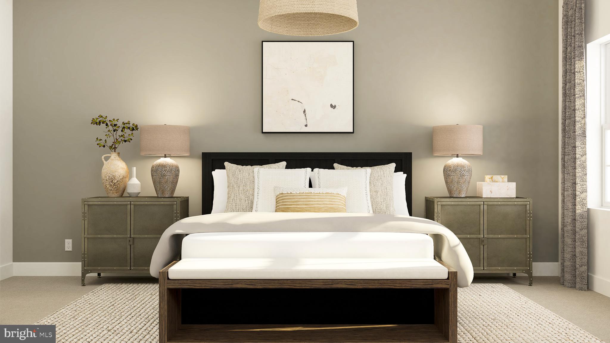 45 Bennet Fld Way Robbinsville, NJ 08691 - Photo 12 of 23 a bedroom with a bed a mirror and lamp