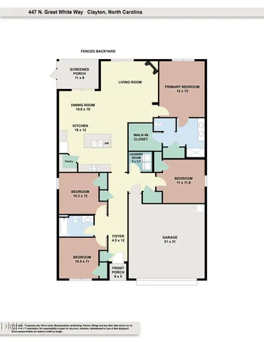 $369,900 | 447 North Great White Way, Clayton, NC 27527