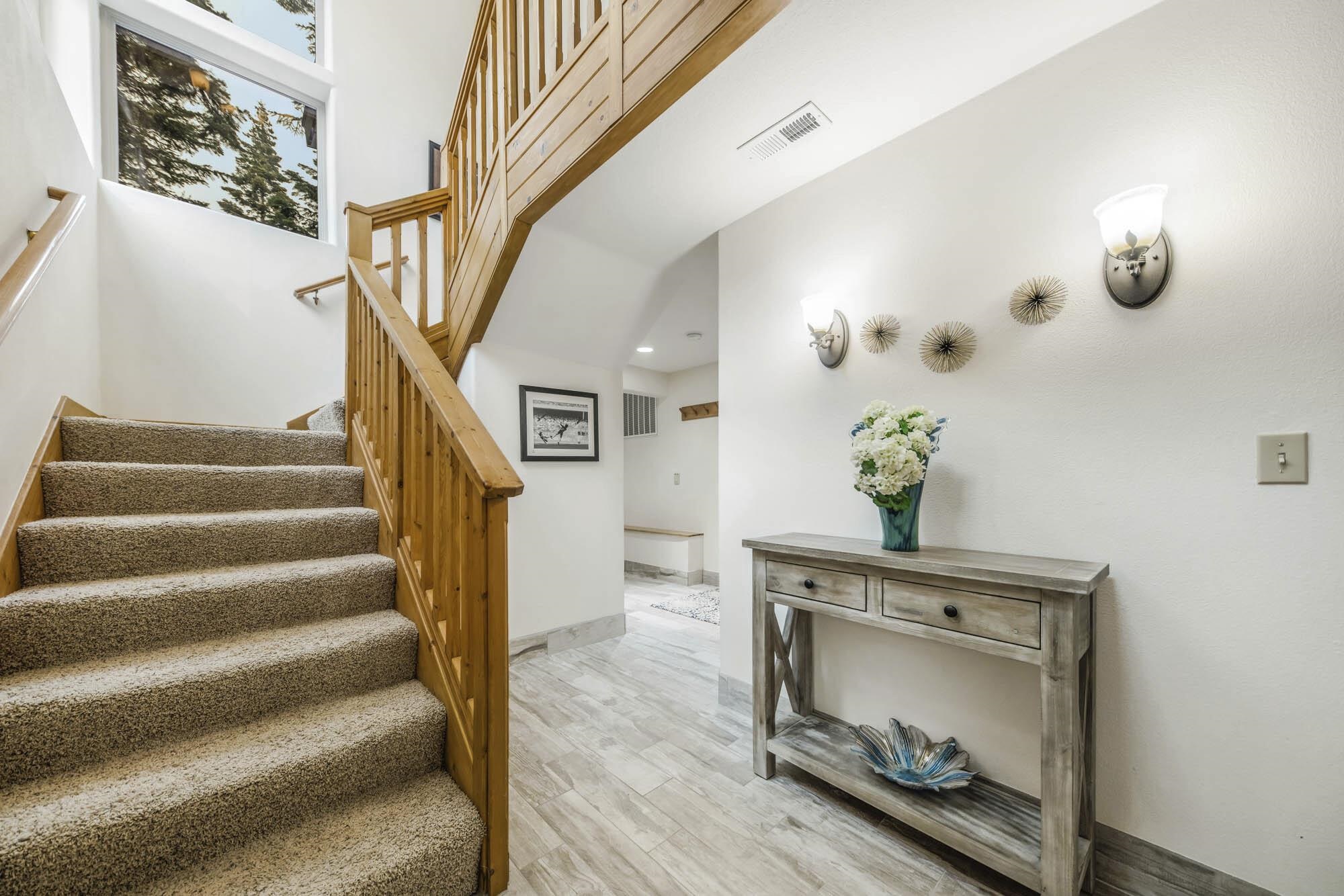 375 Ellis Road Homewood, CA 96141 - Photo 12 of 21 a living room with fireplace furniture and a wooden floor