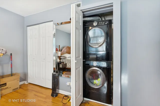 a view of washer and dryer in a utility room