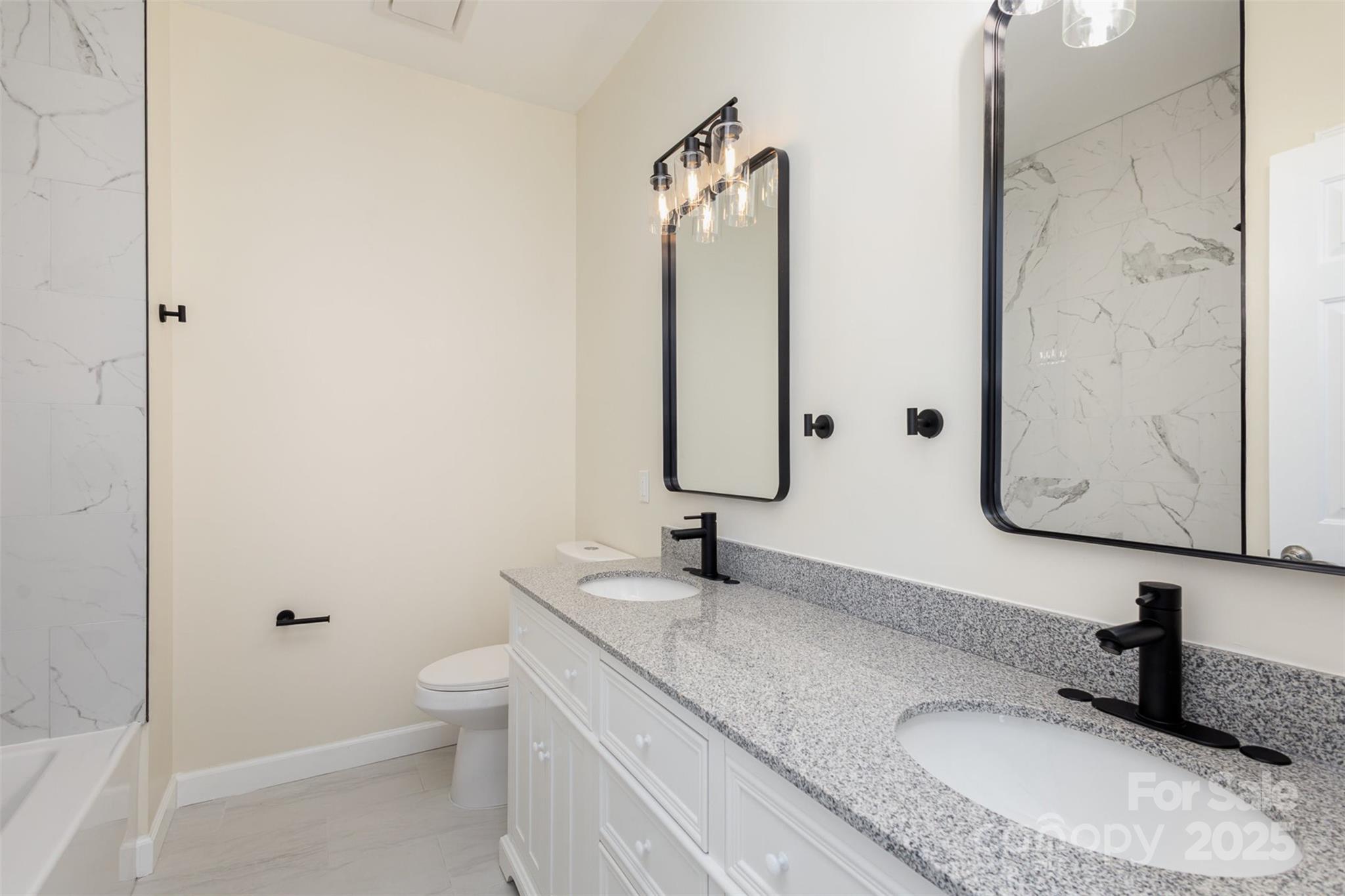 132 Elizabeth Hearth Road Mooresville, NC 28115 - Photo 30 of 40 a bathroom with a granite countertop sink toilet and mirror