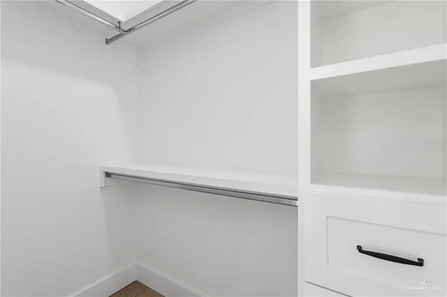 a close up view of racks on the wall