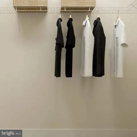 a close view of walk in closet