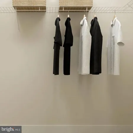 a close view of walk in closet