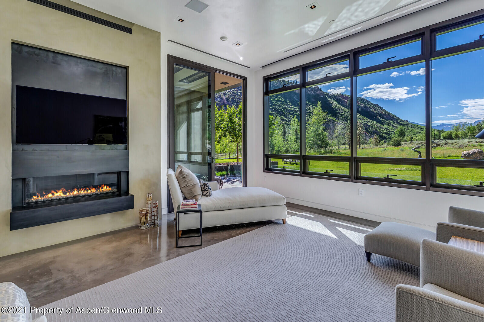 276 Coach Road Aspen, CO 81611 - Photo 26 of 68 a living room with furniture and a fireplace
