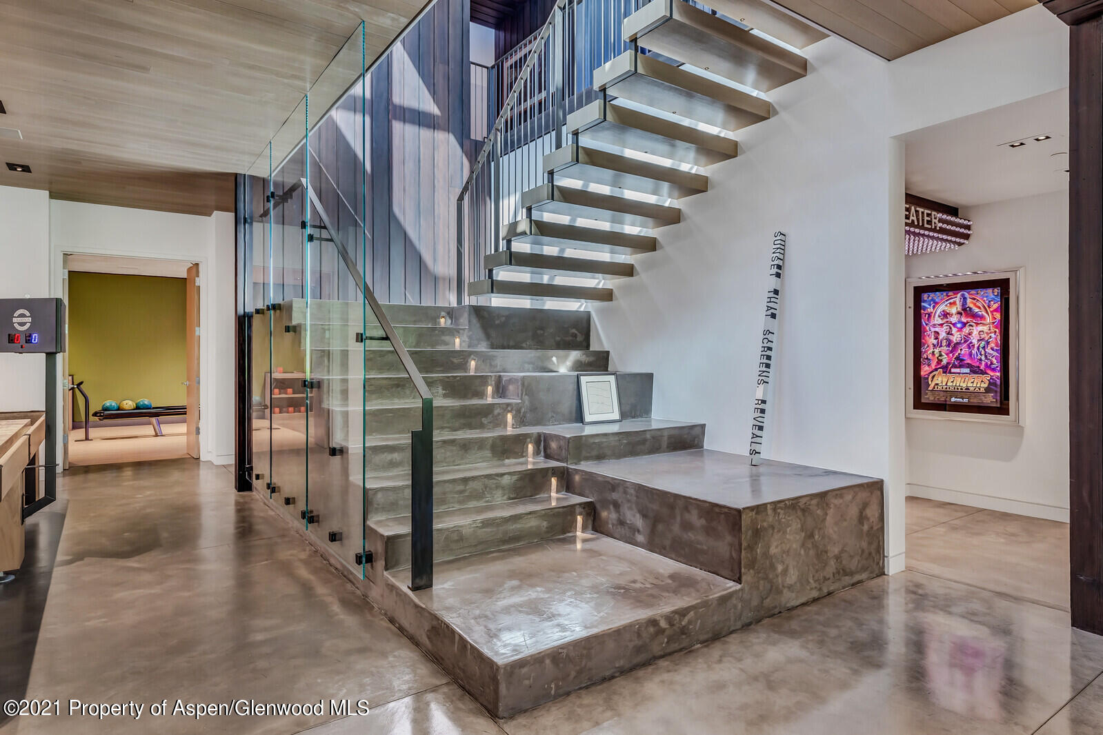 276 Coach Road Aspen, CO 81611 - Photo 41 of 68 41-Concrete & Glass Stairs