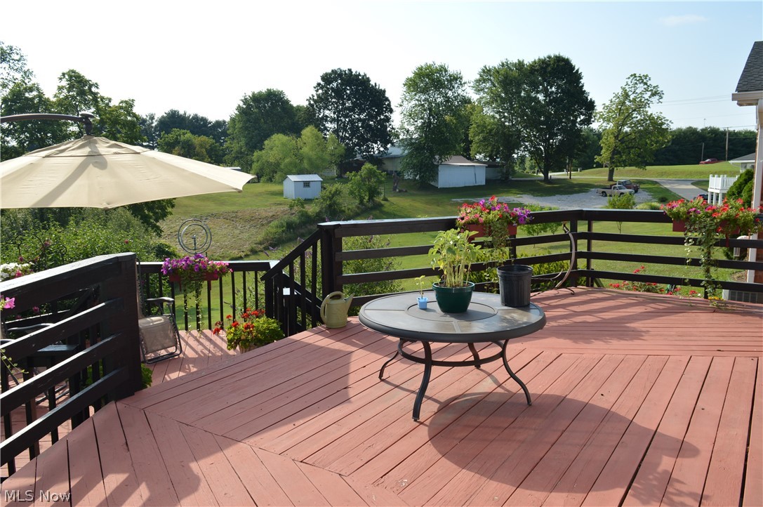 68 Haynes Road Little Hocking, OH 45742 - Photo 30 of 35 Large multi level deck overlooking the backyard.