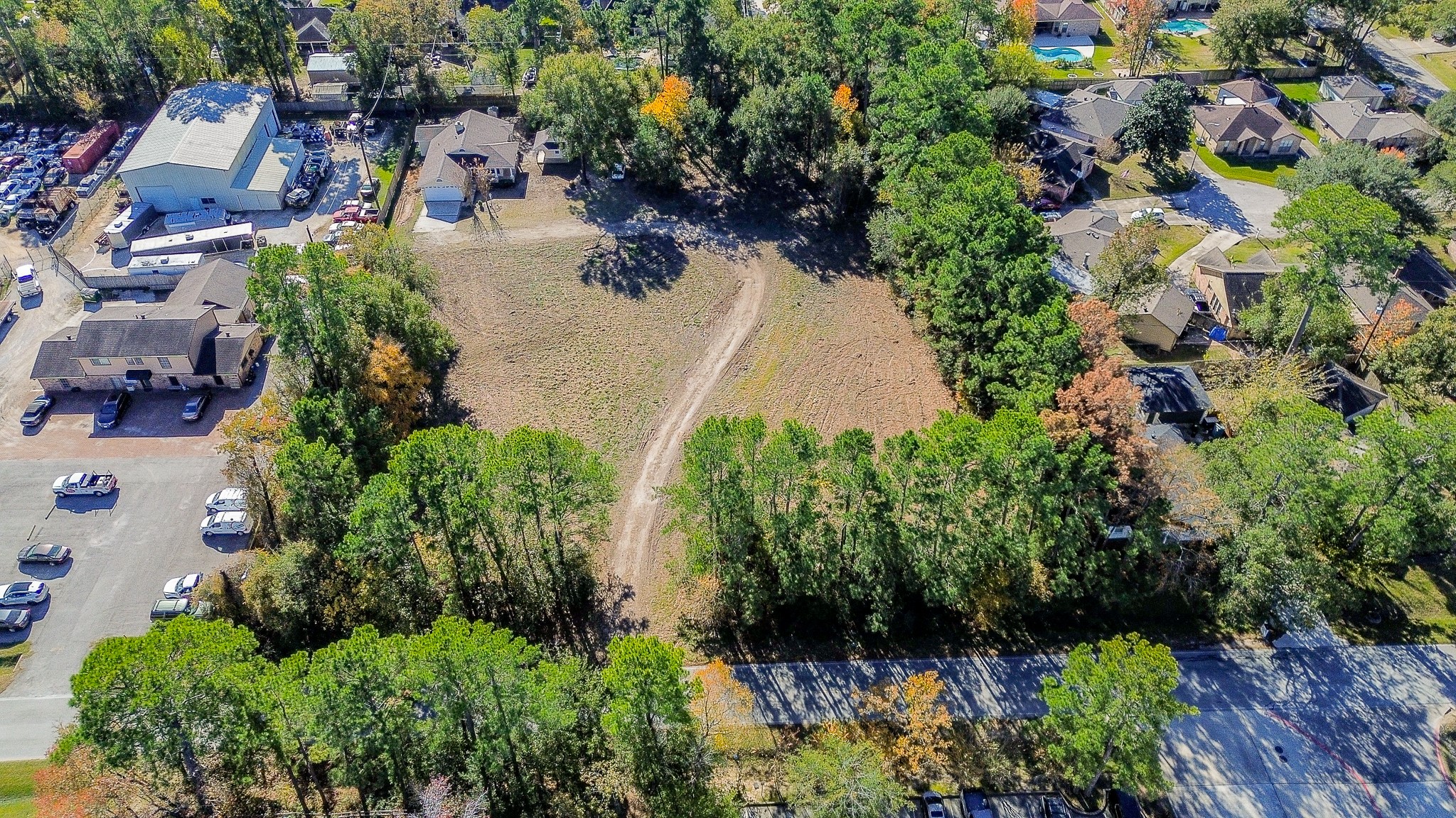 26824 Victory Lane Spring, TX 77386 - Photo 27 of 27 an aerial view of residential house with outdoor space and swimming pool