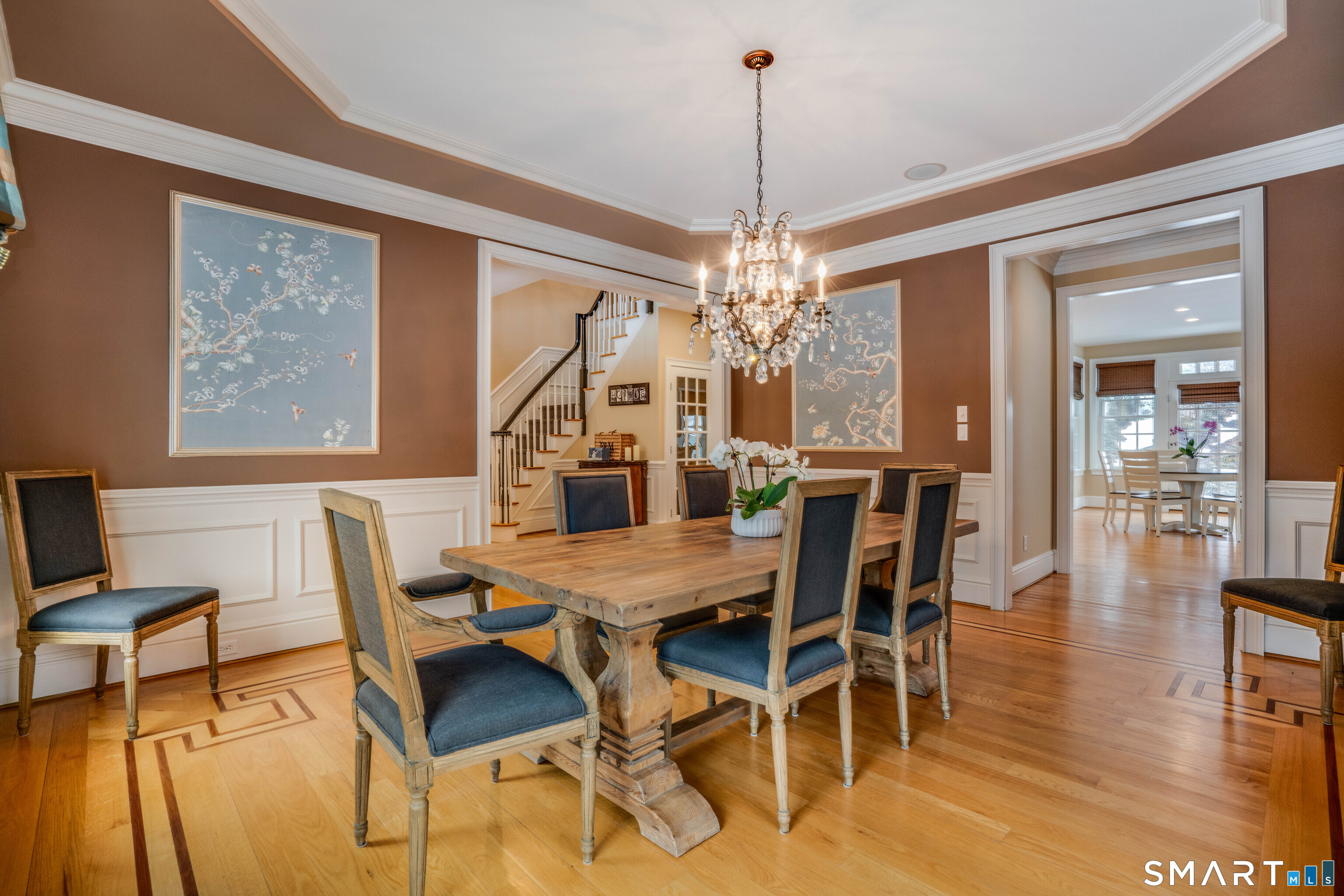 51 Westland Road Avon, CT 06001 - Photo 22 of 48 a view of a dining room with furniture and chandelier