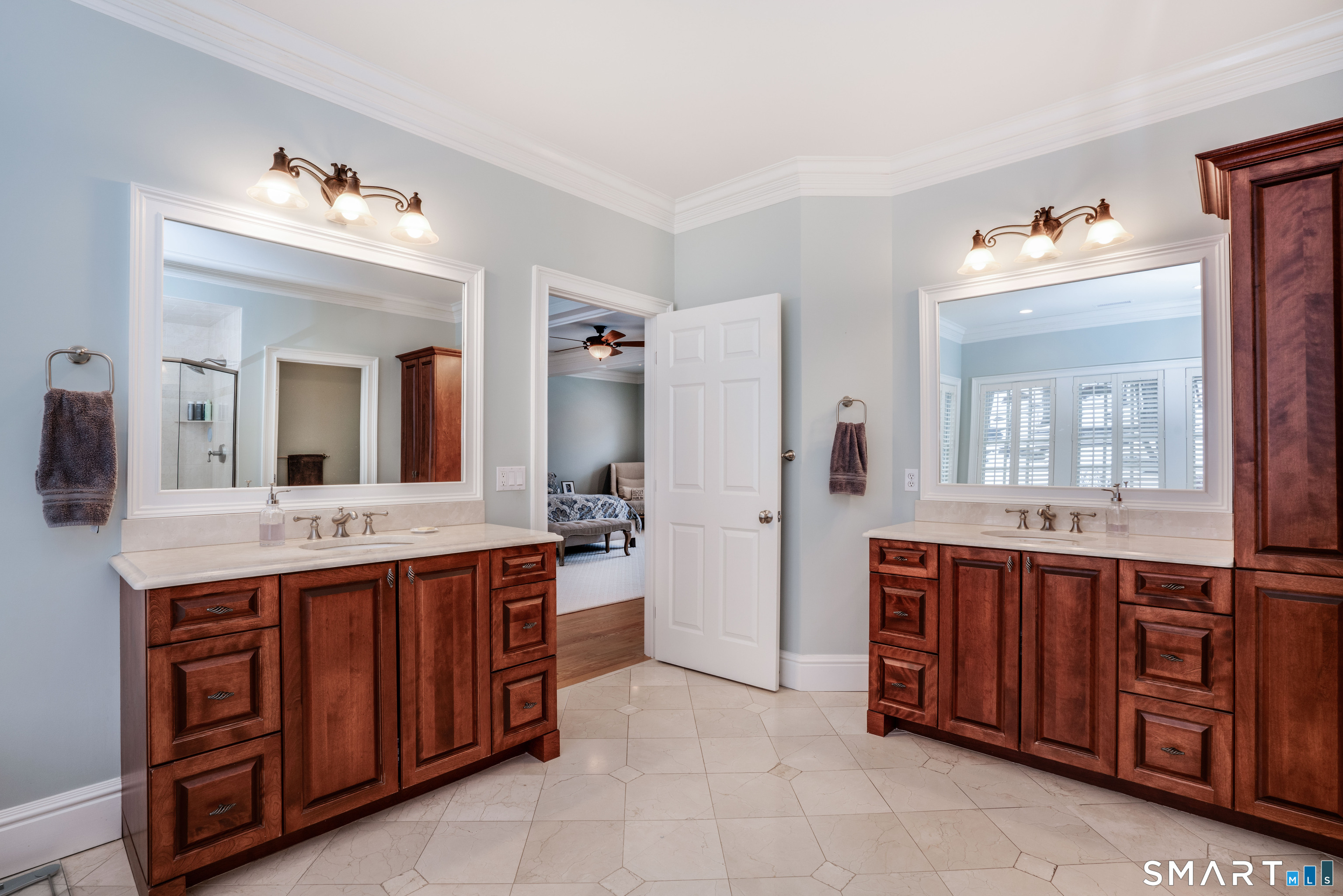 51 Westland Road Avon, CT 06001 - Photo 34 of 48 a spacious bathroom with a double vanity sink mirror and double