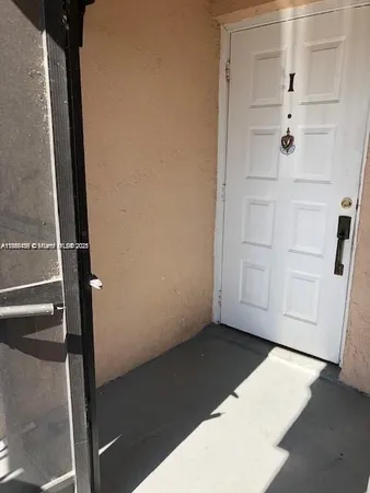a view of front door