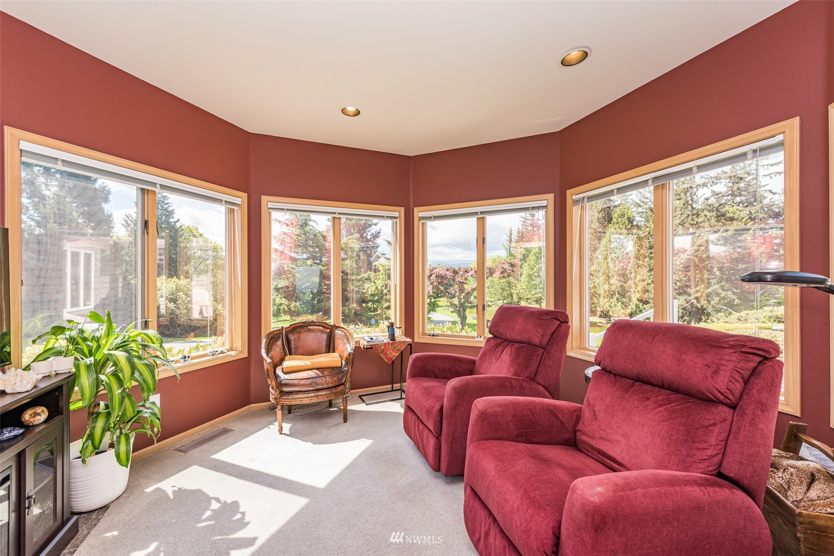 4949 Woodcock Road Sequim, WA 98382 - Photo 18 of 40 a living room with furniture and a large window