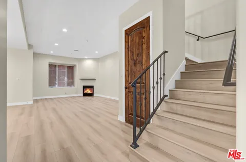 a view of a livingroom with a chandelier