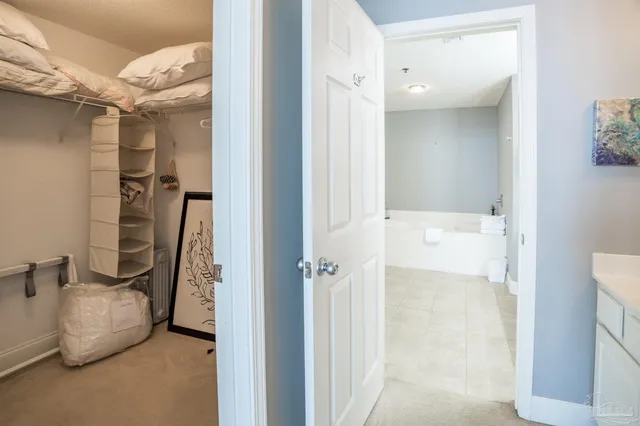 a view of a swimming pool and an ocean