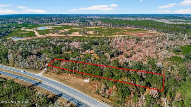 a view of a lake with a city view