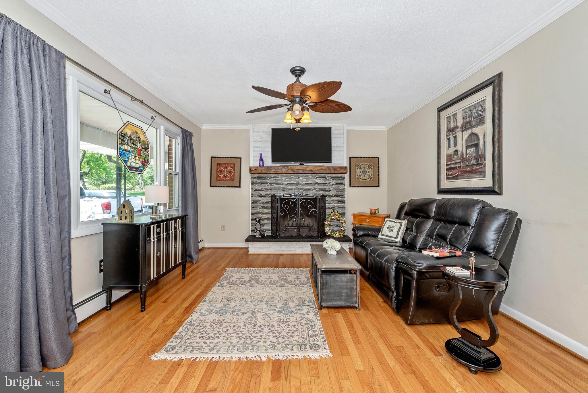 4830 Teen Barnes Road Frederick, MD 21703 - Photo 6 of 59 Living room with wood burning fireplace