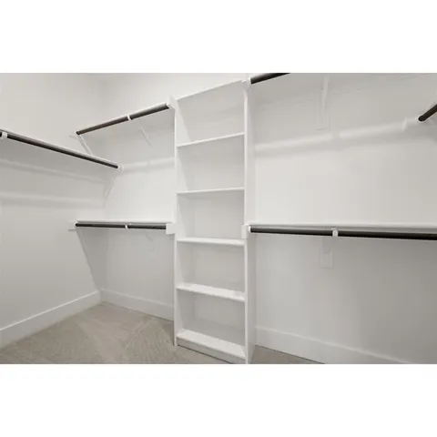 a black and white photo of a room