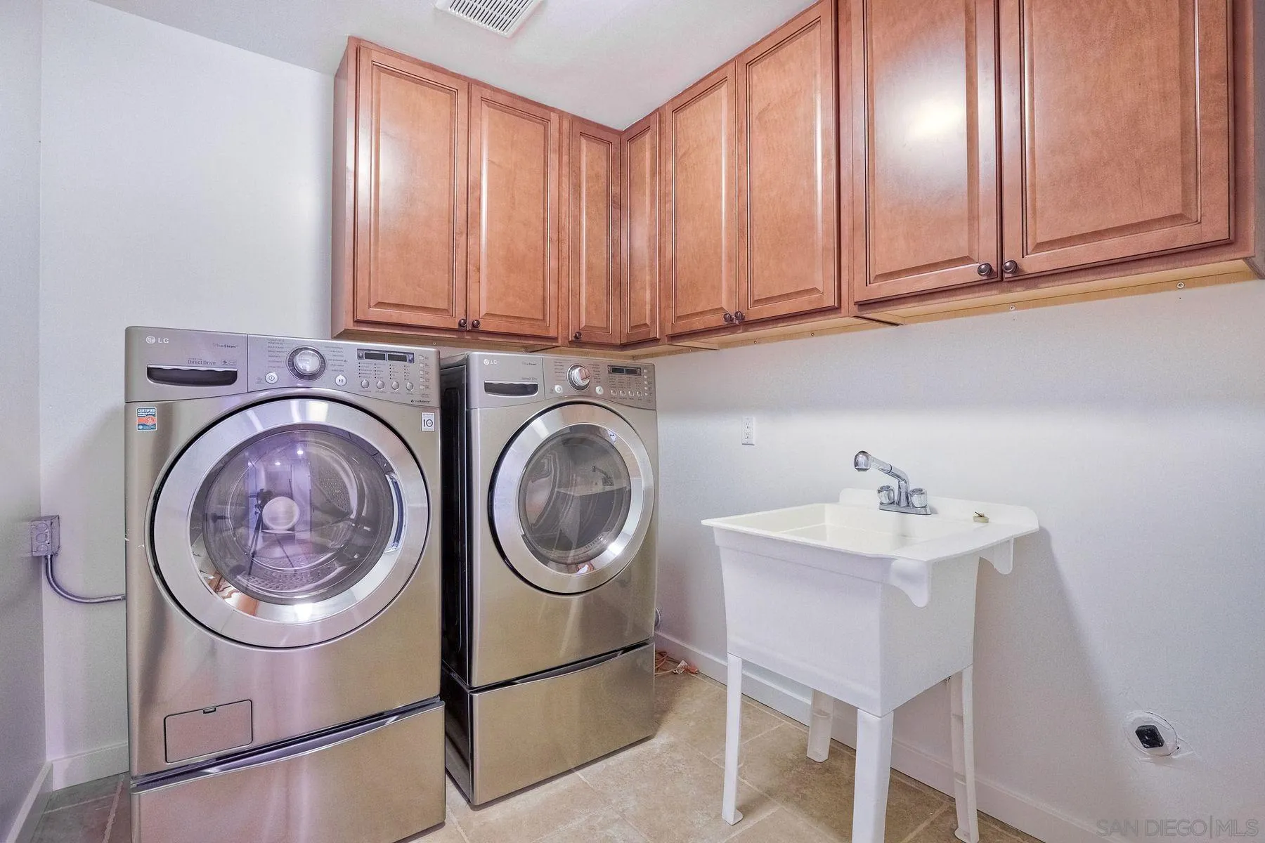 2009 MacKinnon Avenue Encinitas, CA 92007 - Photo 33 of 46 a utility room with sink dryer and washer