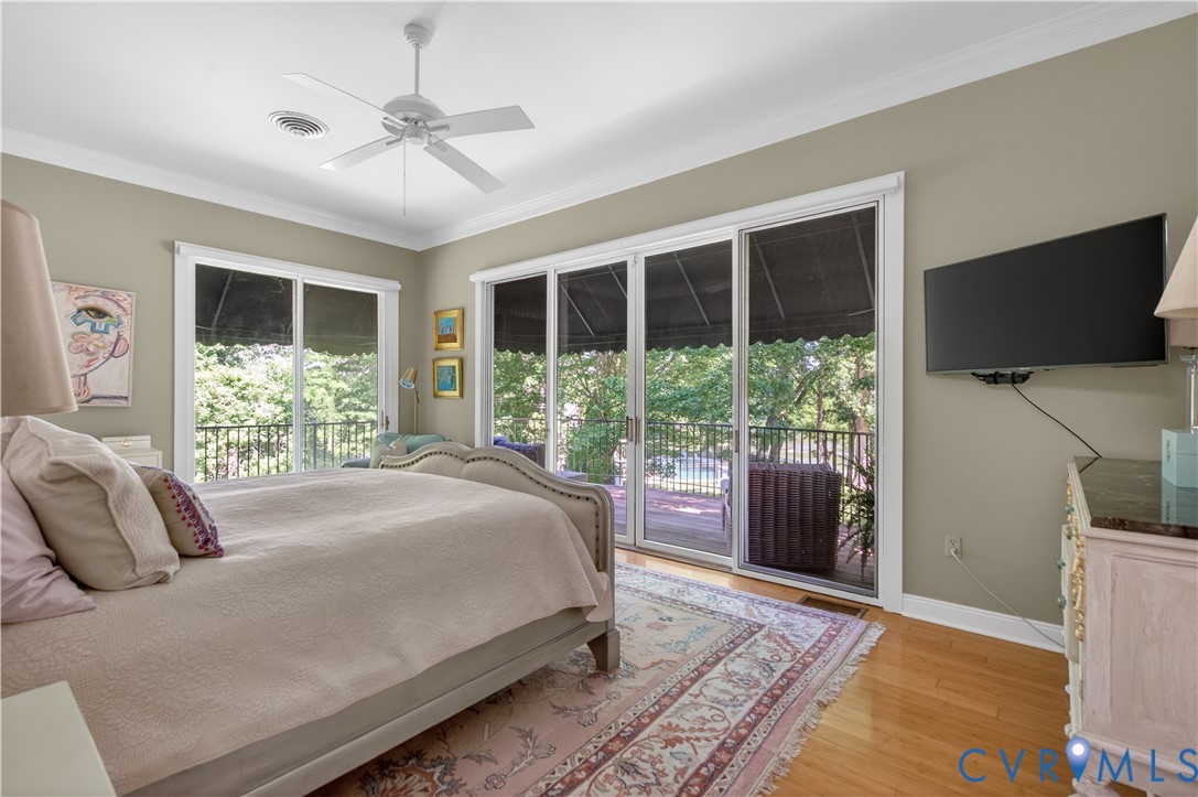 4634 Butte Road Richmond, VA 23235 - Photo 29 of 60 Primary Bedroom with private ipe wood balcony and