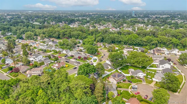 an aerial view of multiple house