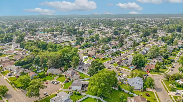 an aerial view of multiple house
