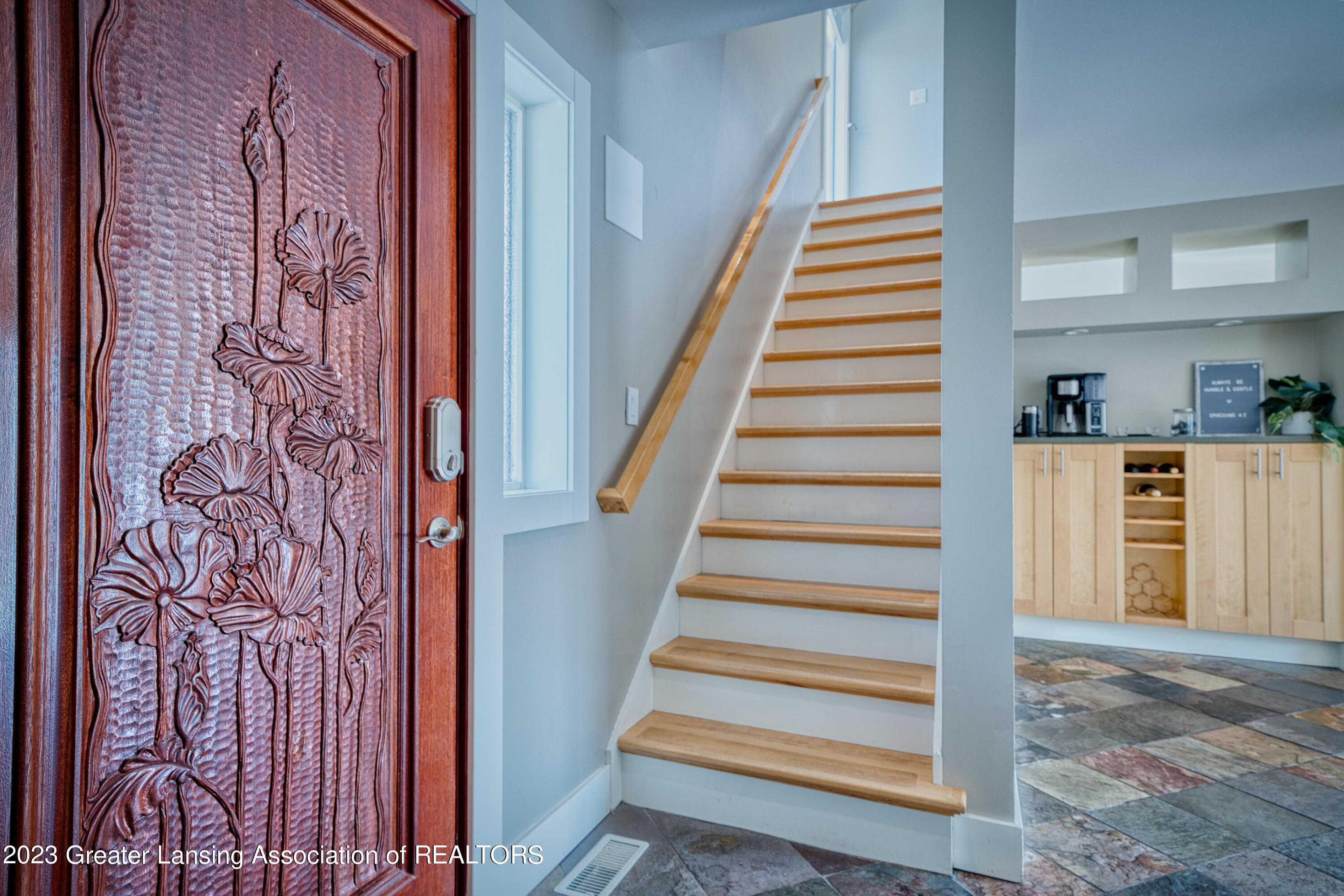 1175 Buckingham Road Haslett, MI 48840 - Photo 5 of 58 Front Door & Stairway