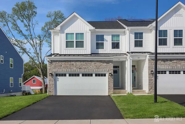 a house view with a garden space