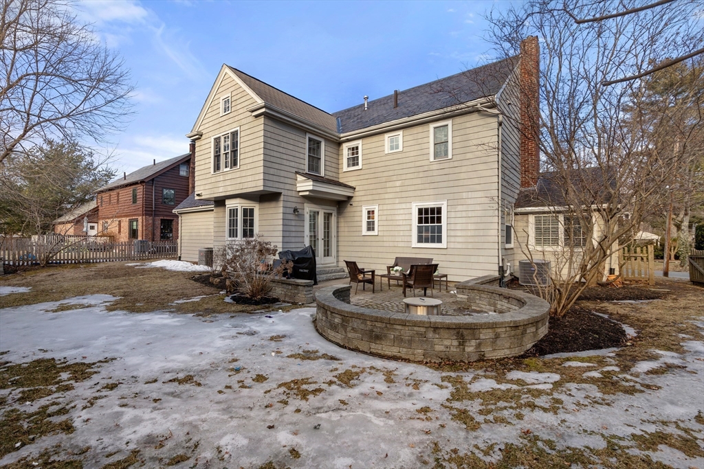 21 Sheldon Road Newton, MA 02459 - Photo 31 of 34 a front view of house with fire pit