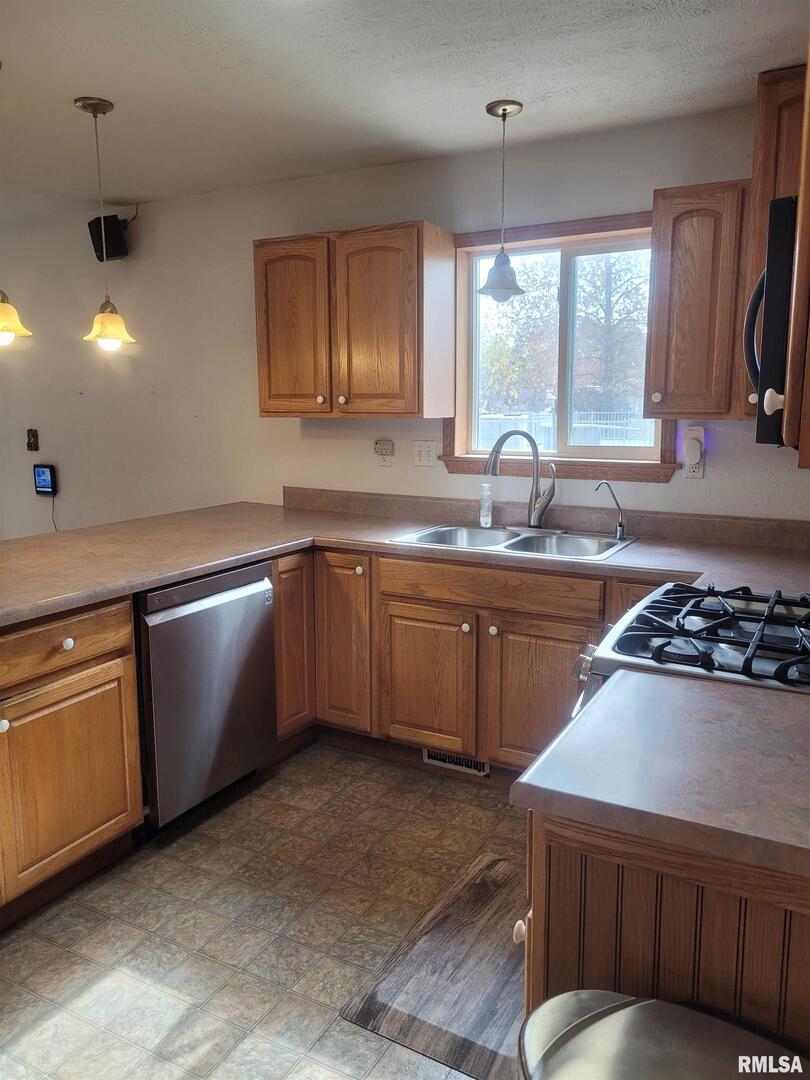 103 East Highline Road Woodlawn, IL 62898 - Photo 11 of 36 a kitchen with a sink stove and cabinets