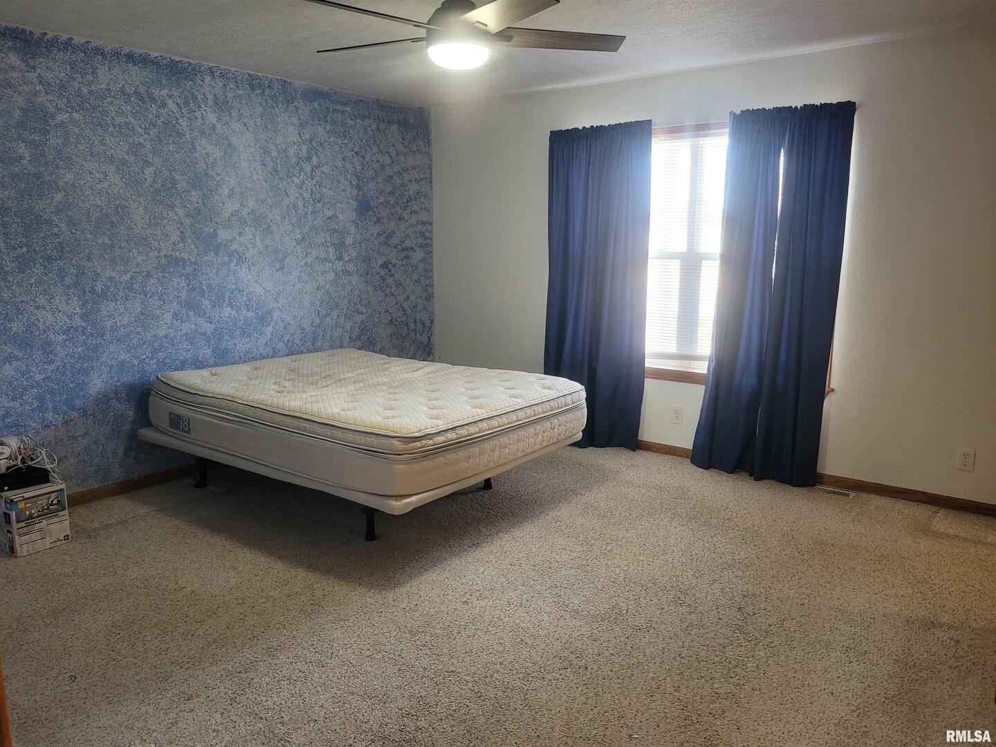 103 East Highline Road Woodlawn, IL 62898 - Photo 21 of 36 a bed sitting in a room next to a window