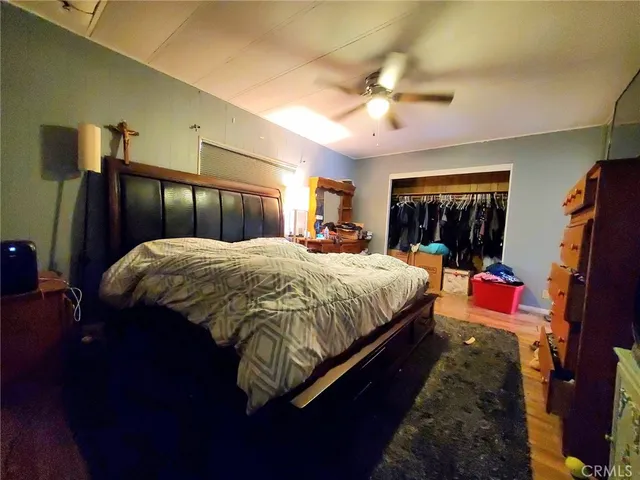 a spacious bathroom with a double vanity sink and a mirror