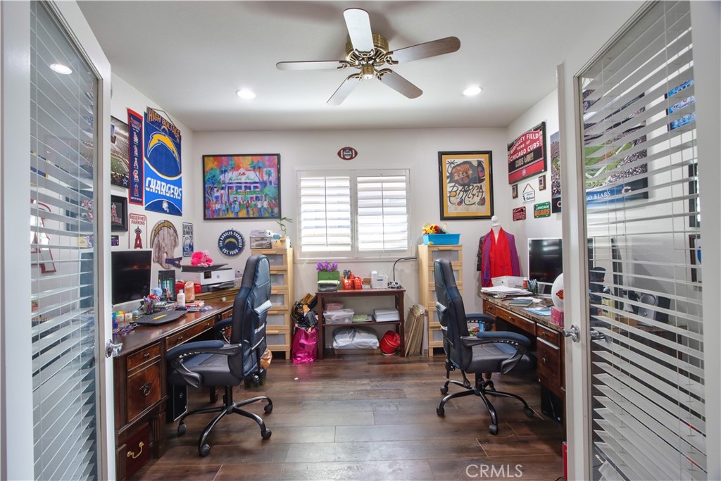 27929 Crystal Spring Drive Menifee, CA 92584 - Photo 18 of 50 a view of a workspace with furniture and a window