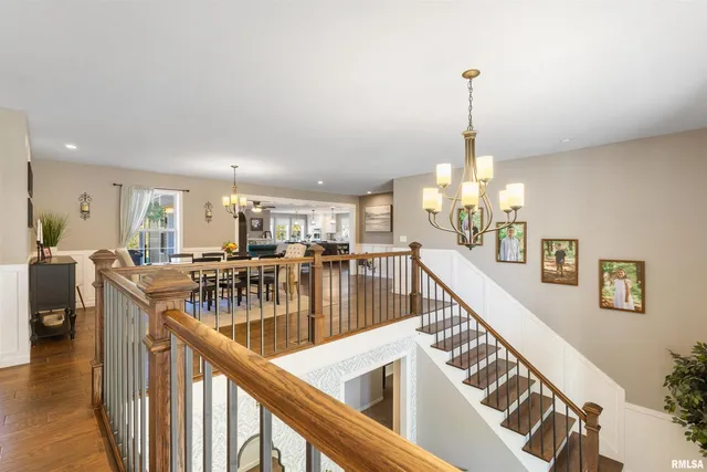 a view of a living room and dining room