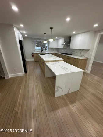 a large room with wooden floor