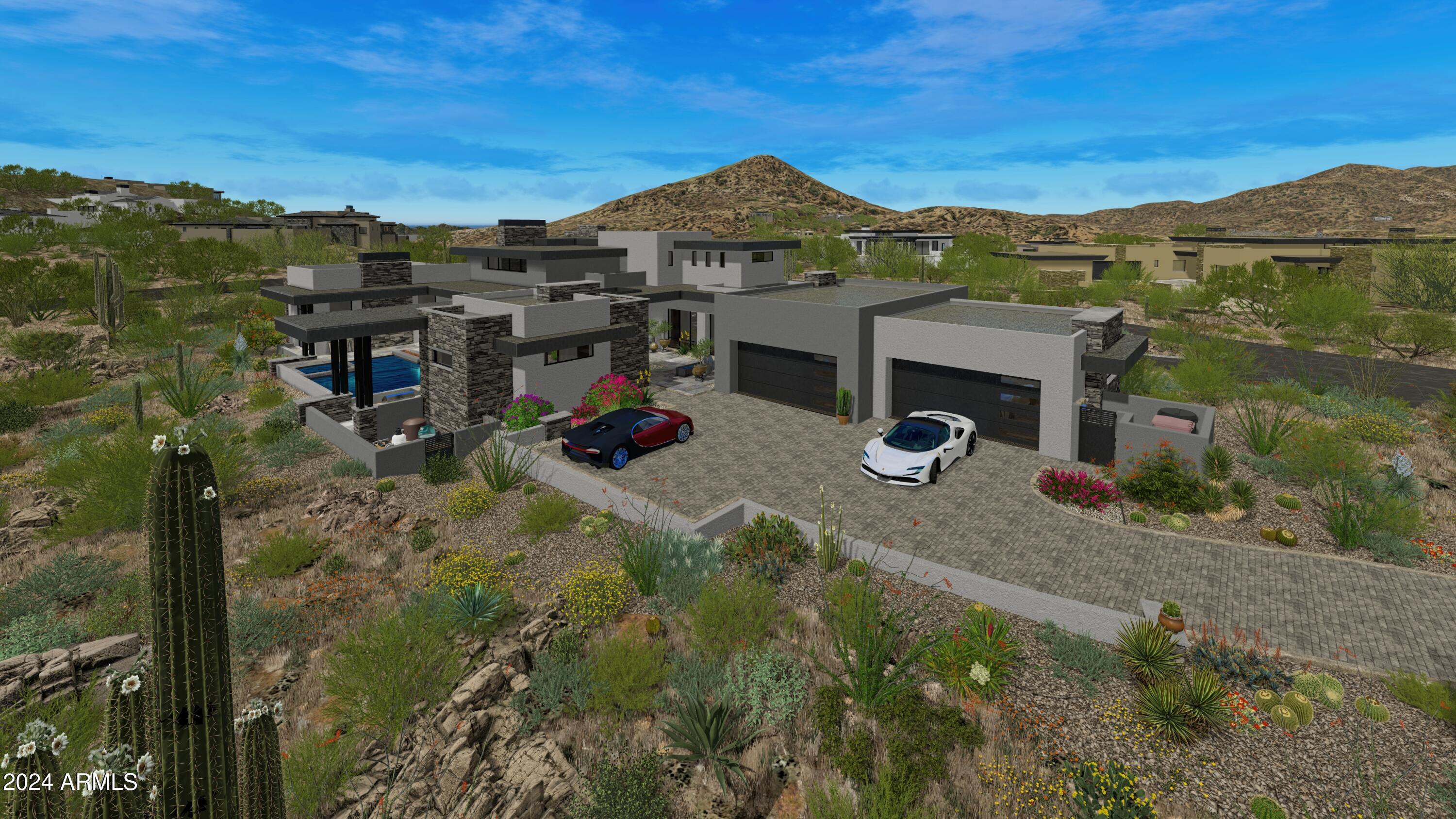 10023 East Filaree Lane Scottsdale, AZ 85262 - Photo 37 of 41 a view of a terrace with a backyard