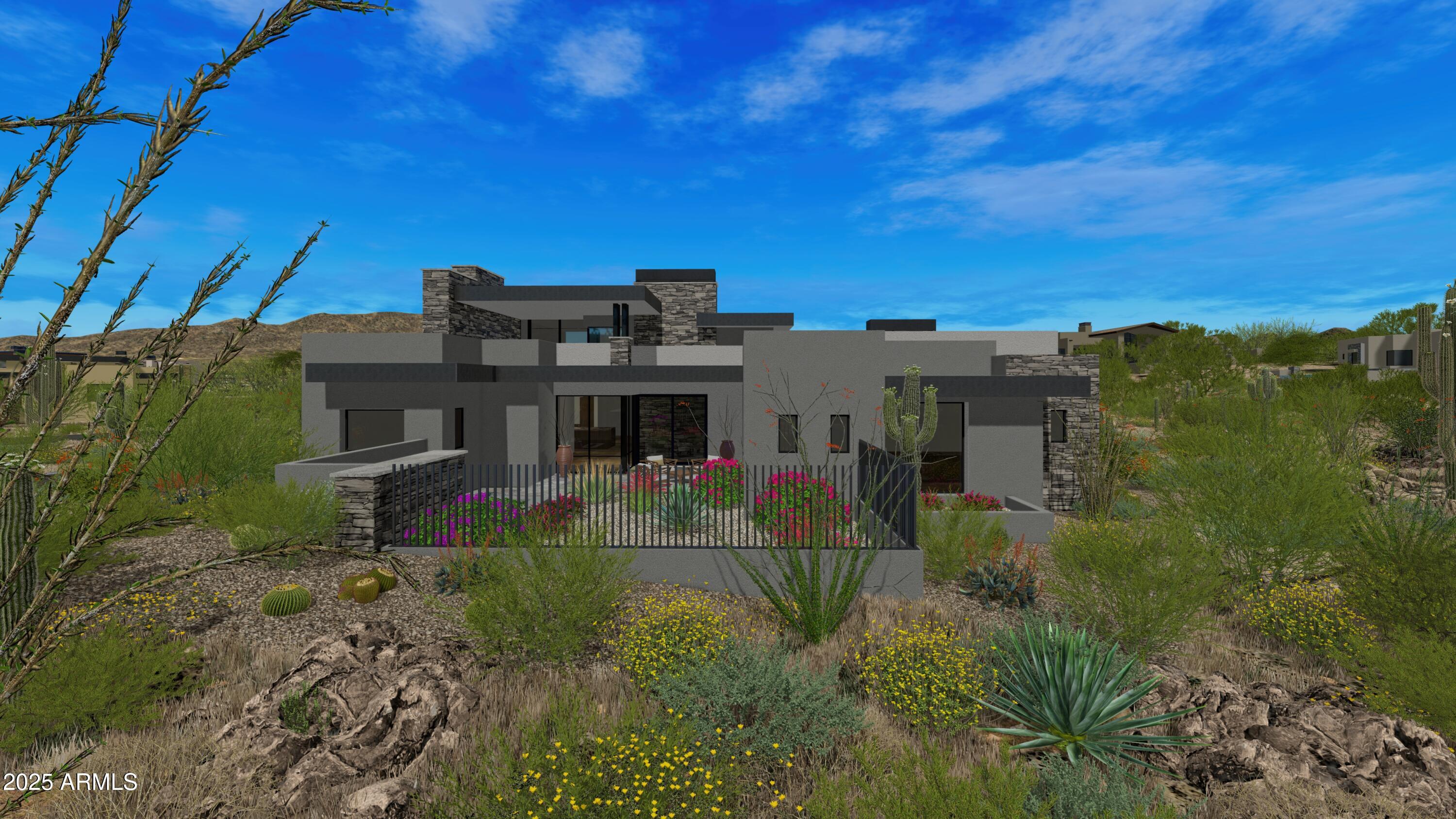 10023 East Filaree Lane Scottsdale, AZ 85262 - Photo 40 of 41 a view of houses with an outdoor space and seating