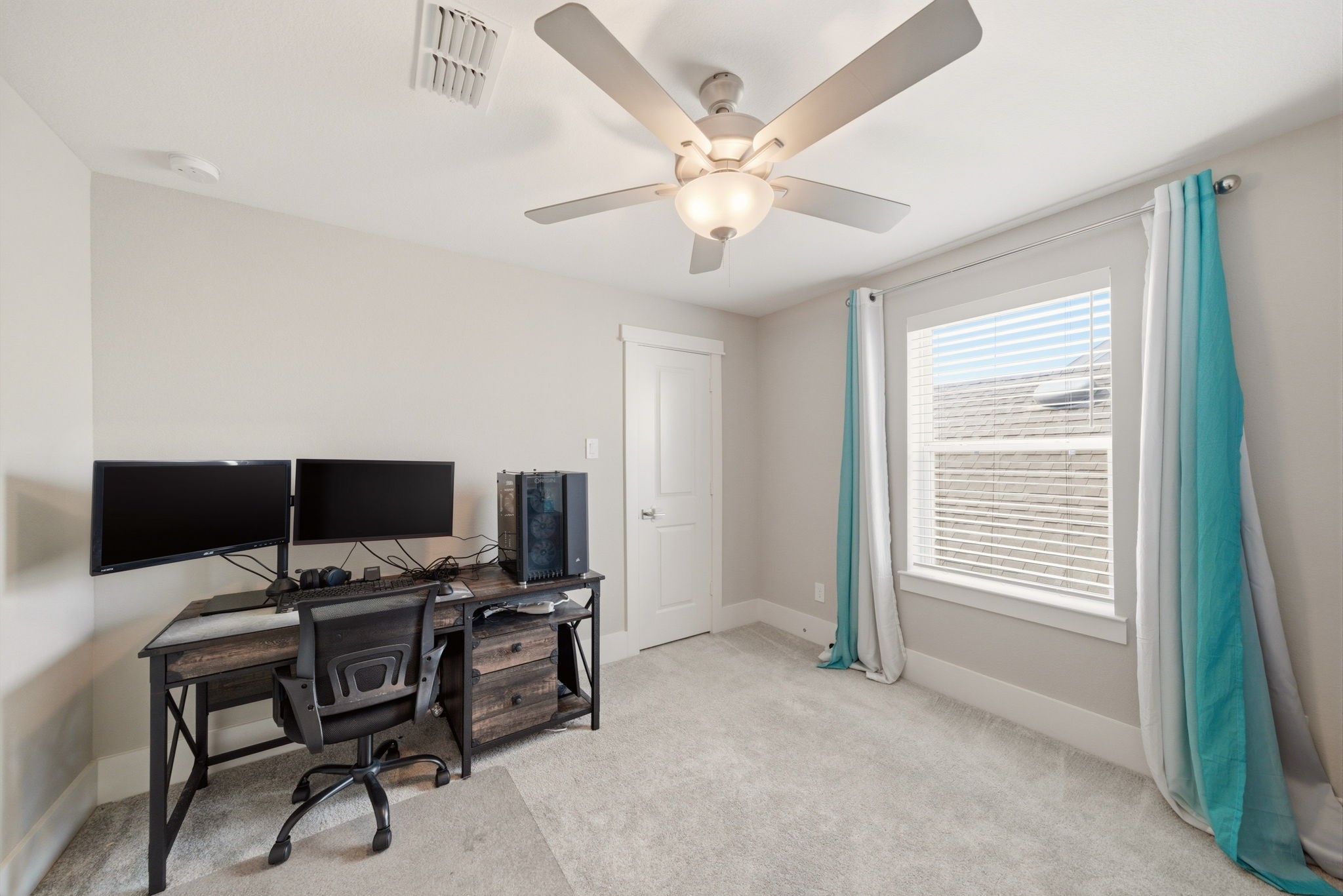 1417 Biondo Way Houston, TX 77008 - Photo 22 of 28 A rare fourth bedroom provides exceptional flexibility for guests, remote work, or a home gym—an uncommon feature in this community, especially alongside a dedicated gameroom and multiple flex spaces.