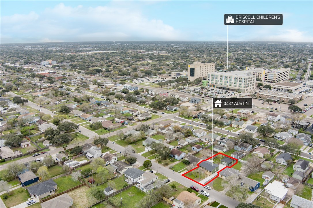 3437 Austin Street Corpus Christi, TX 78411 - Photo 27 of 35 an aerial view of residential building with yard